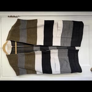 Lucky Brand Striped Blanket Vest, One Size